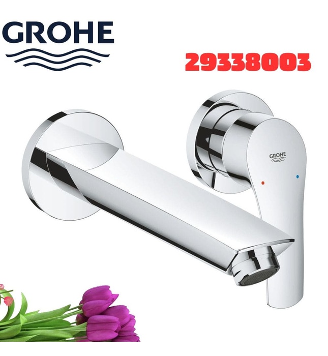 Vòi Chậu Lavabo Nóng Lạnh Gắn Tường Đức Grohe 29338003