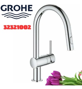 Vòi Chậu Rửa Bát Nóng Lạnh Dây Rút Đức Grohe 32321002