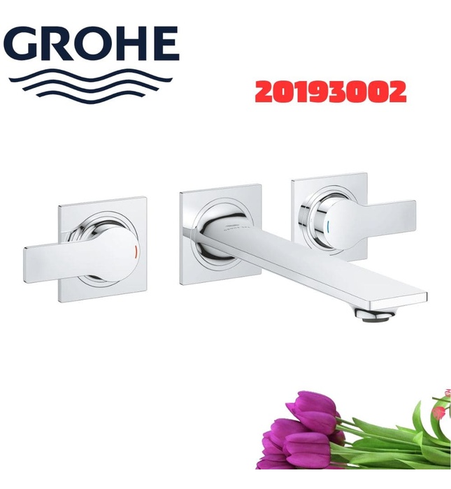 Vòi Chậu Lavabo Nóng Lạnh Gắn Tường Đức Grohe 20193002