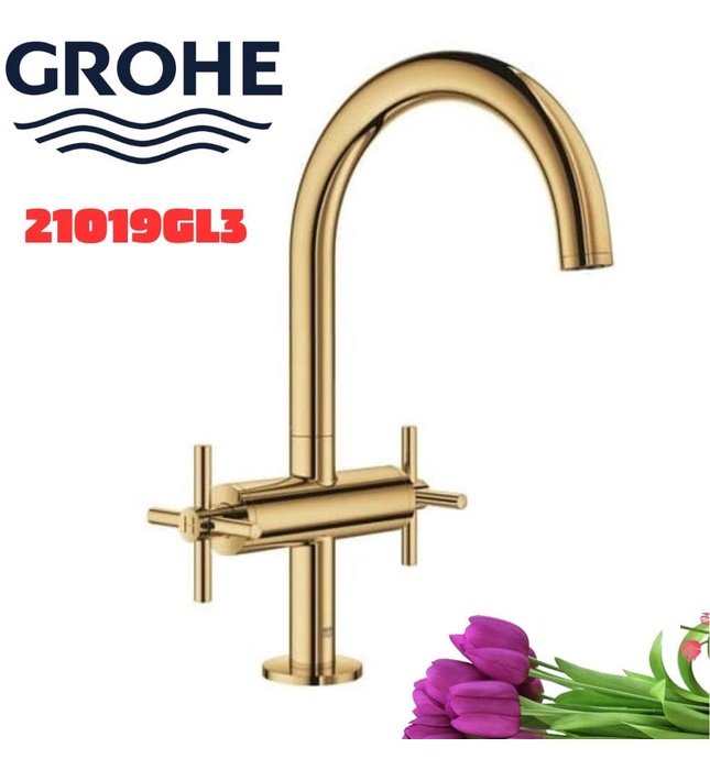 Vòi Chậu Lavabo Nóng Lạnh 1 Lỗ Đức Grohe 21019GL3
