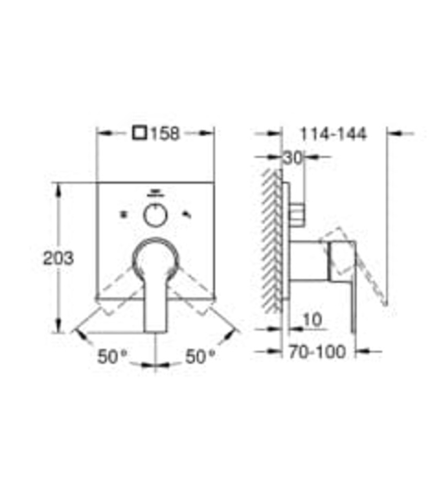 Mặt Nạ Sen Âm Tường Đức Grohe 19315GN1