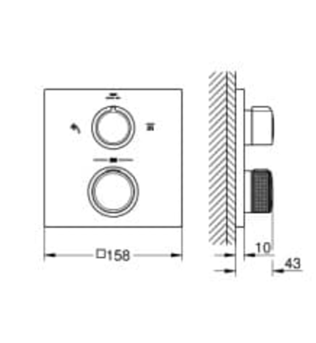 Mặt Nạ Sen Âm Tường Đức Grohe 29181GN2