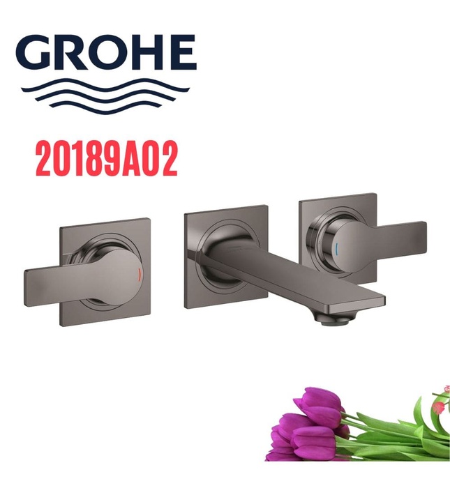 Vòi Chậu Lavabo Nóng Lạnh Gắn Tường Đức Grohe 20189A02