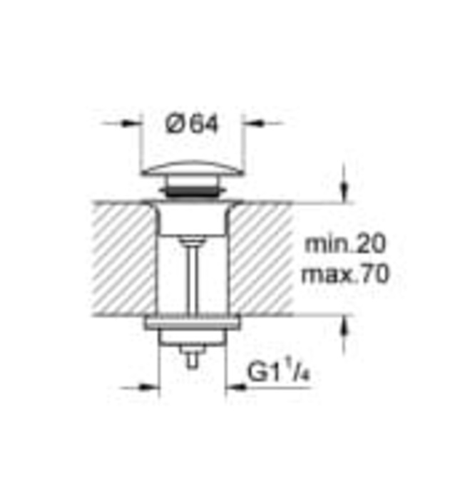 Nút Nhấn Xả Lavabo Đức Grohe 65807A00