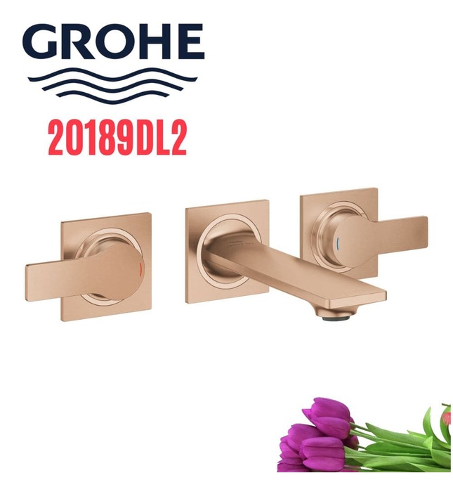 Vòi Chậu Lavabo Nóng Lạnh Gắn Tường Đức Grohe 20189DL2