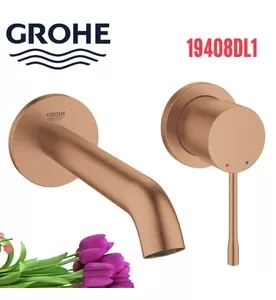 Vòi Chậu Lavabo Nóng Lạnh Gắn Tường Đức Grohe 19287AL3