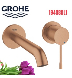 Vòi Chậu Lavabo Nóng Lạnh Gắn Tường Đức Grohe 19408DL1