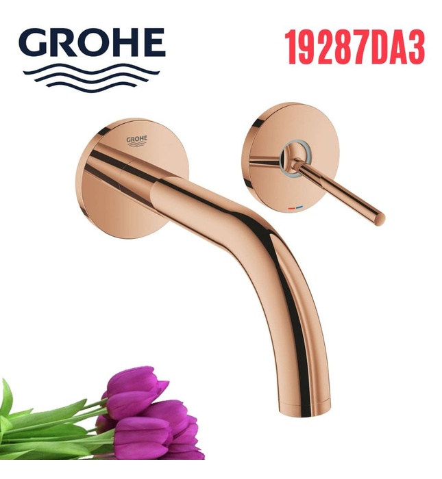 Vòi Chậu Lavabo Nóng Lạnh Gắn Tường Đức Grohe 19287DA3