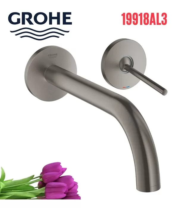 Vòi Chậu Lavabo Nóng Lạnh Gắn Tường Đức Grohe 19918AL3