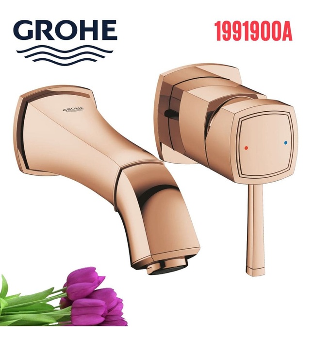 Vòi Chậu Lavabo Nóng Lạnh Gắn Tường Đức Grohe 19929DA0