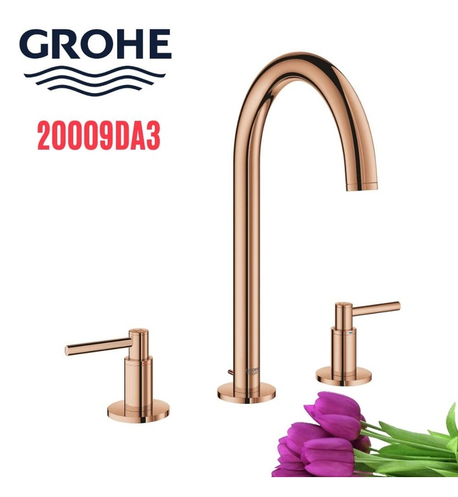 Vòi Chậu Lavabo Nóng Lạnh 3 Lỗ Đức Grohe 20009DA3