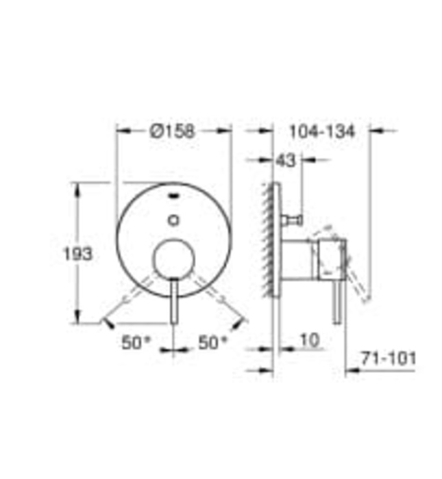 Mặt Nạ Sen Âm Tường Đức Grohe 24066DC3