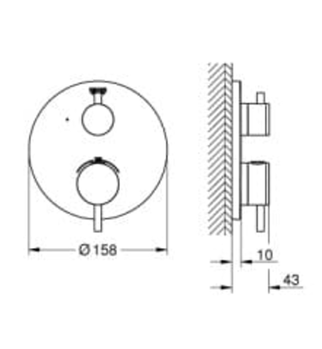 Mặt Nạ Sen Âm Tường Đức Grohe 24134DC3