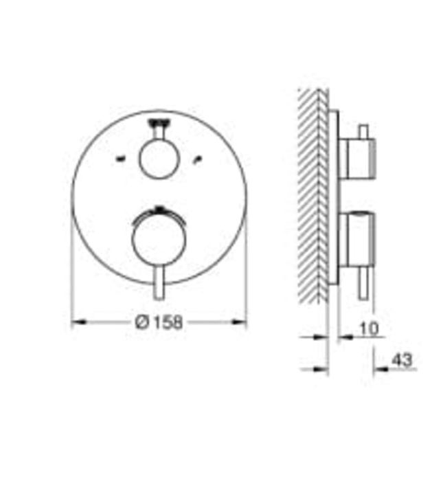 Mặt Nạ Sen Âm Tường Đức Grohe 24138AL3