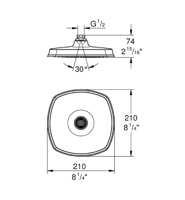 Bát Sen Tắm Gắn Trần Đức Grohe 26473000