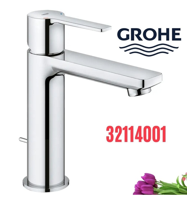 Vòi lavabo nóng lạnh 1 chân thấp Grohe 32114001