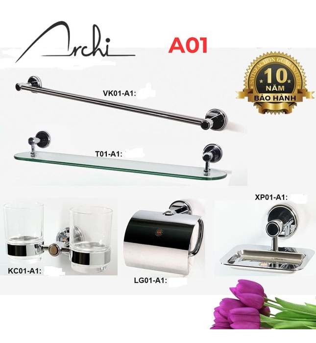 Bộ Phụ Kiện inox 304 5 món Archi A01