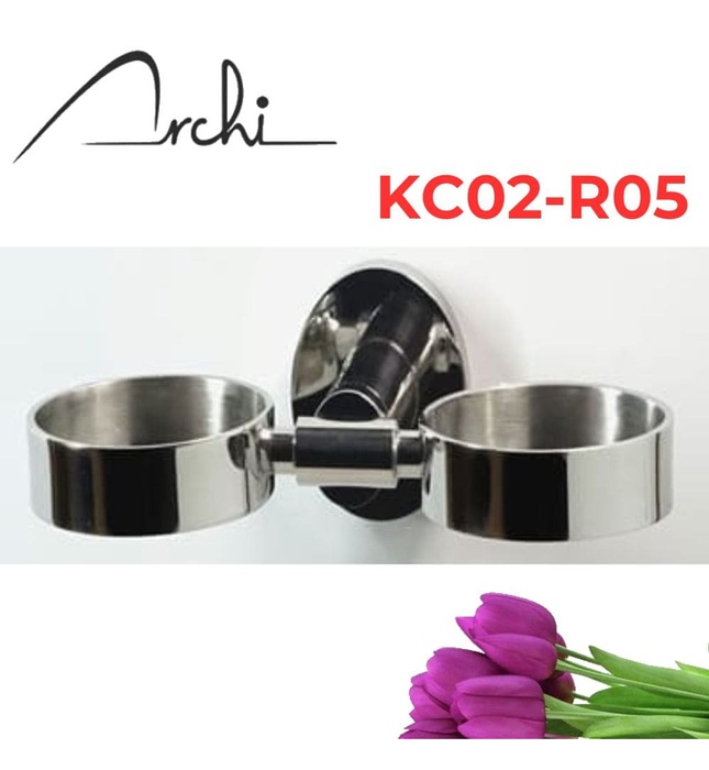 Kệ Cốc Đánh Răng Đôi Archi KC02-R05
