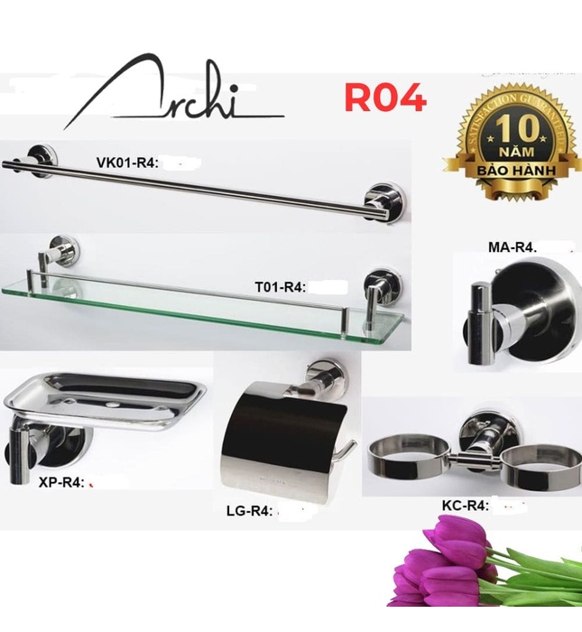 Bộ Phụ Kiện inox 304 6 món Archi R04