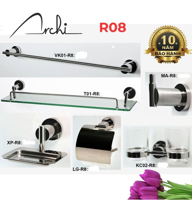 Bộ Phụ Kiện inox 304 6 món Archi R08