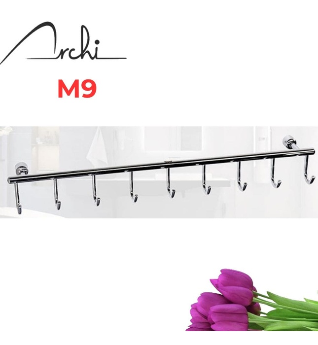 Móc Áo Treo Tường 9 Vấu Archi M9