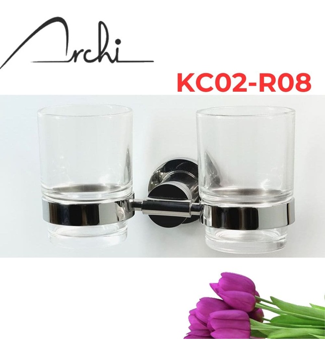 Kệ Cốc Đánh Răng Đôi Archi KC02-R08