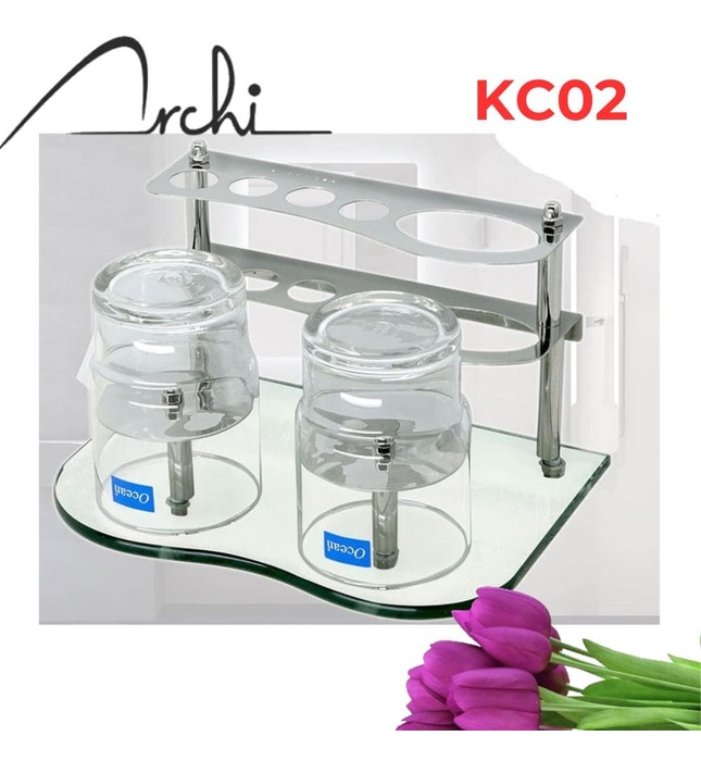 Kệ Cốc Đánh Răng Đôi Archi KC02
