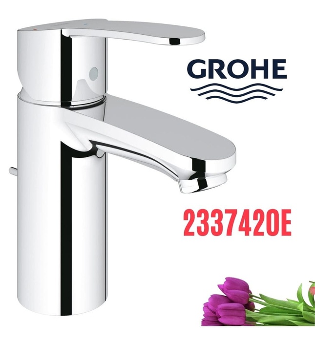 Vòi lavabo nóng lạnh 1 chân thấp gắn chậu GROHE 2337420E