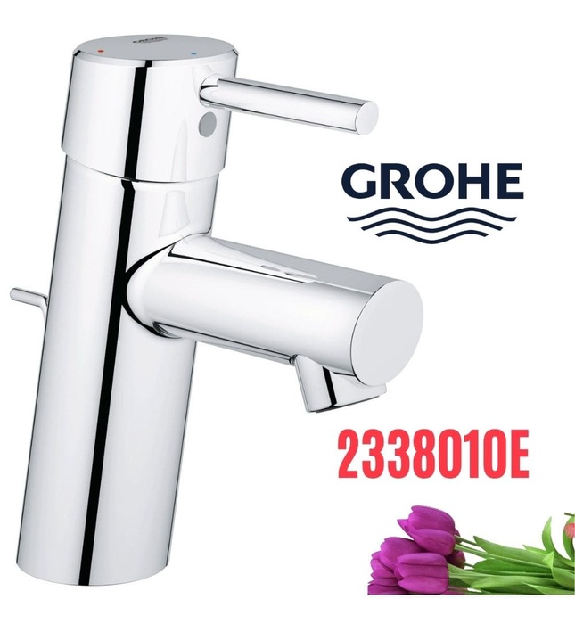 Vòi lavabo nóng lạnh 1 chân thấp gắn chậu Grohe 2338010E