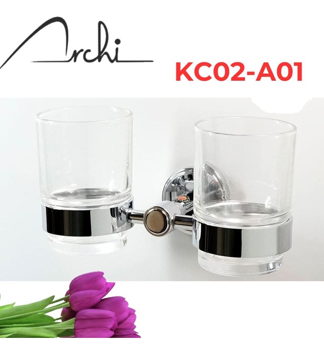 Kệ Cốc Đánh Răng Đôi Archi KC02-A01