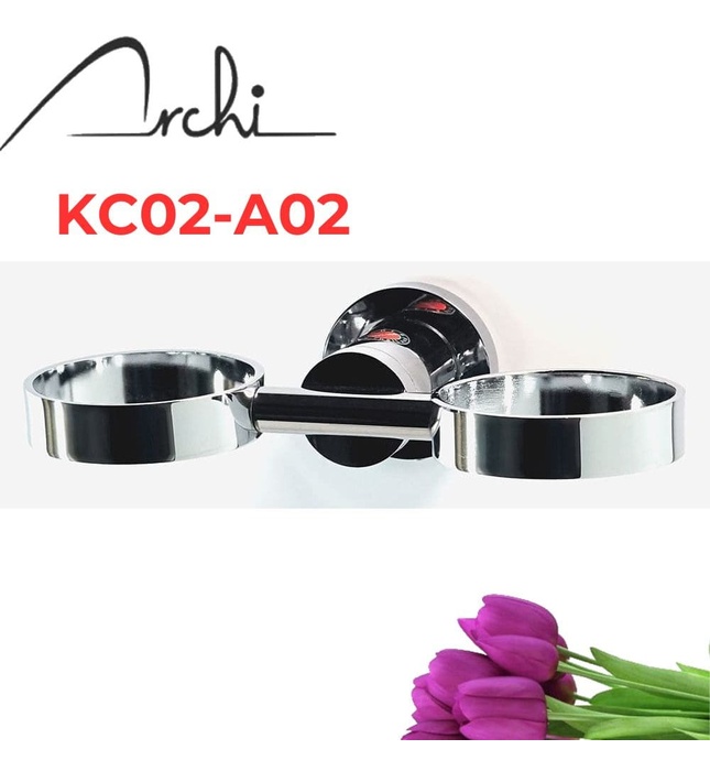 Kệ Cốc Đánh Răng Đôi Archi KC02-A02