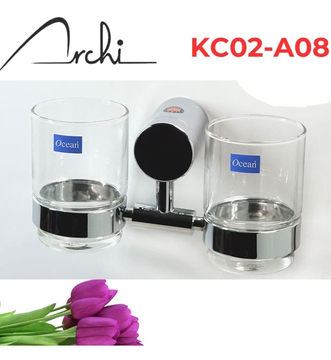 Kệ Cốc Đánh Răng Đôi Archi KC02-A08