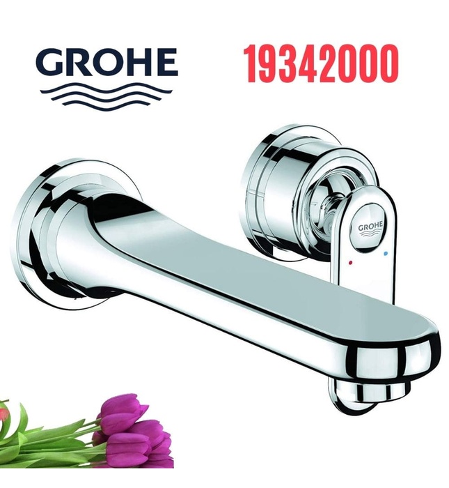 Vòi chậu lavabo nóng lạnh gắn tường Grohe 19342000