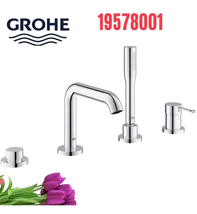 Vòi sen tắm gắn bồn 4 chân GROHE 19578001