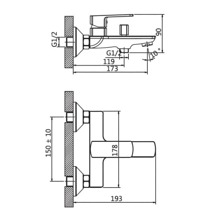 Vòi Chậu Lavabo Nóng Lạnh 1 Lỗ Paulschmitt PA004F