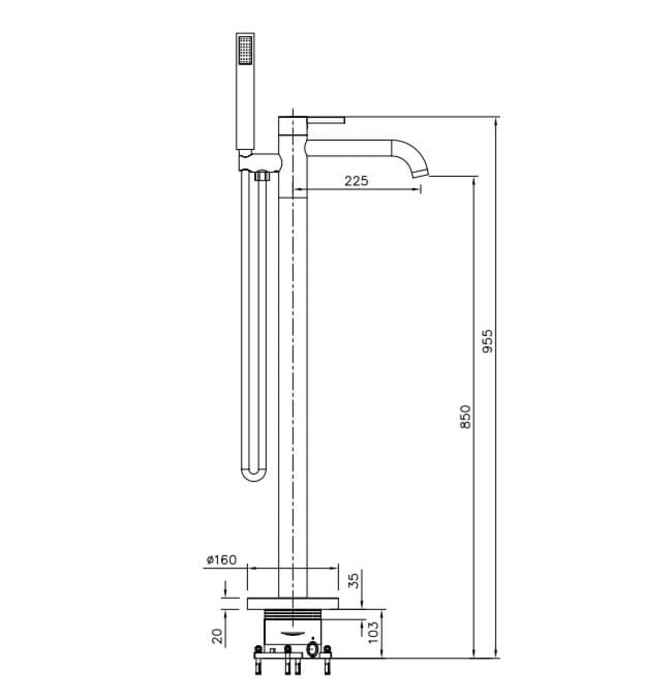 Sen Đặt Sàn Bồn Tắm Paulschmitt PA606W