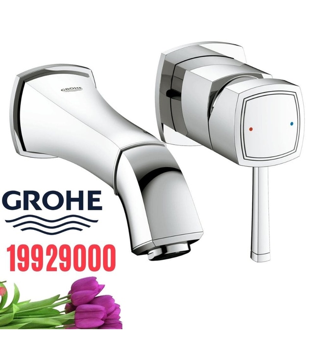 Vòi Lavabo Nóng Lạnh Âm Tường 2 Chân GROHE 19929000