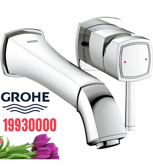 Vòi Lavabo Nóng Lạnh Gắn Tường 2 Chân GROHE 19930000