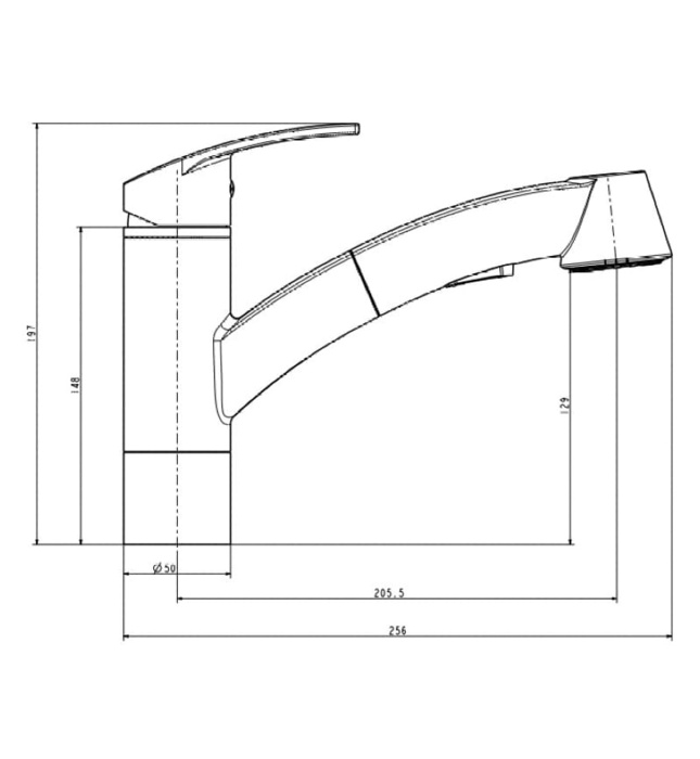 Vòi Bếp Dây Rút Nóng Lạnh Paulschmitt PA311KCB