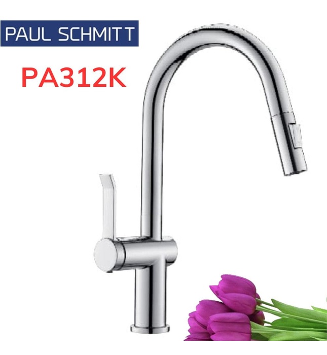Vòi Bếp Dây Rút Nóng Lạnh Paulschmitt PA312K