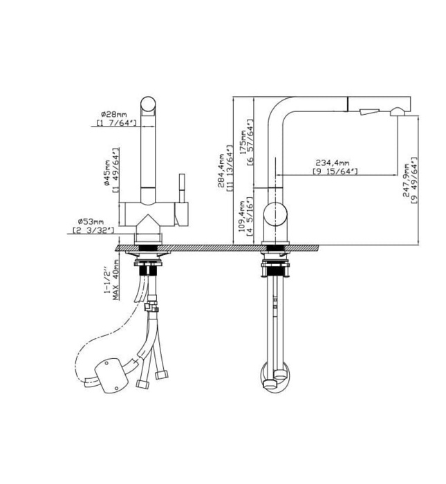 Vòi Bếp Nóng Lạnh Paul Schmitt PA317K