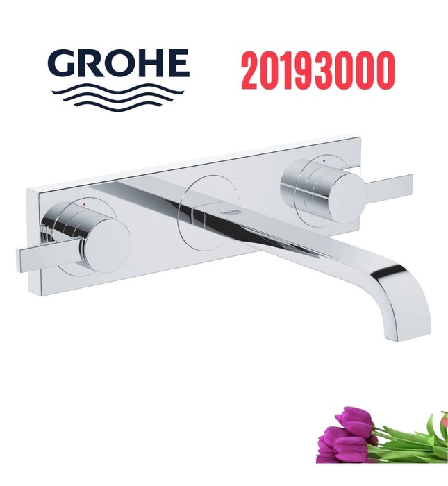 Vòi 3 lỗ gắn tường nóng lạnh Grohe 20193000
