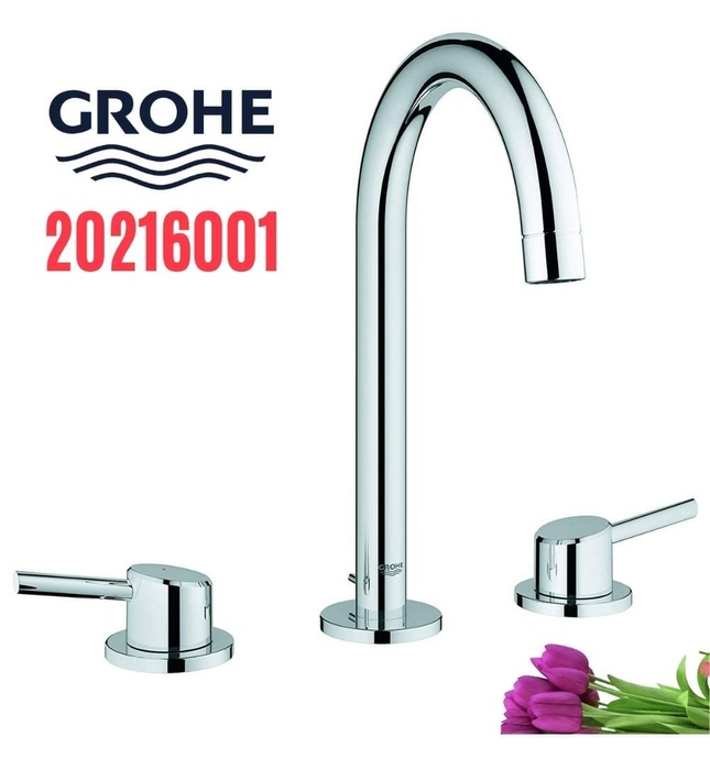 Vòi lavabo nóng lạnh 3 chân gắn chậu Grohe 20216001