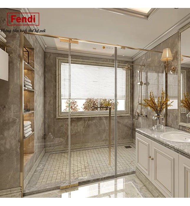 Phòng Tắm Kính Màu Vàng FENDI FMP-1X3G