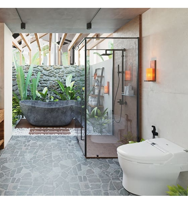 Phòng Tắm Kính Màu Đen FENDI FMU-1X4B