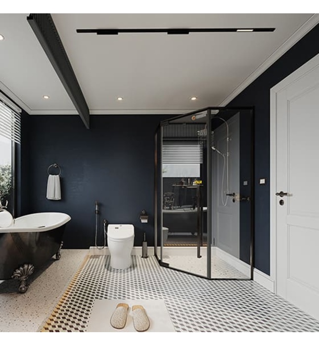 Phòng Tắm Kính Màu Đen FENDI FMV-1X3B