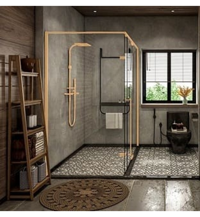 Phòng Tắm Kính Màu Vàng FENDI FMG-2X4G