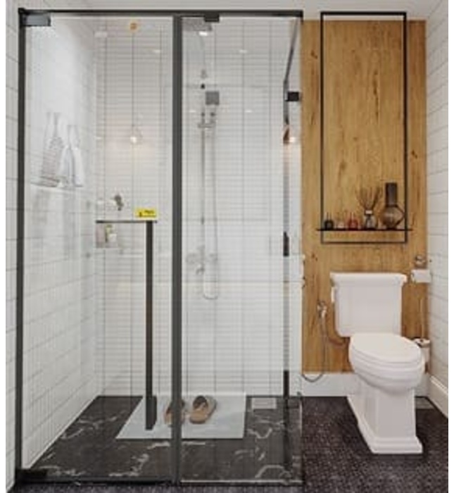 Phòng Tắm Kính Màu Vàng FENDI FMG-3X3G