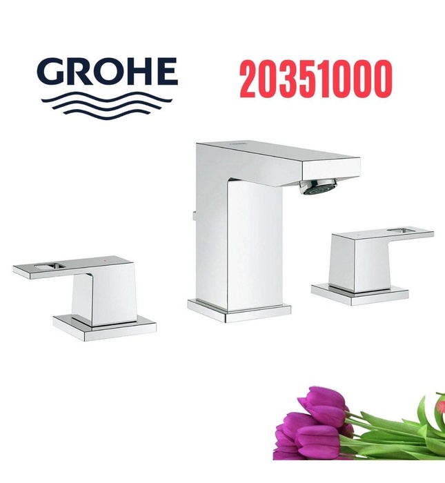 Vòi Lavabo Nóng Lạnh 3 Lỗ Gắn Chậu Grohe 20351000