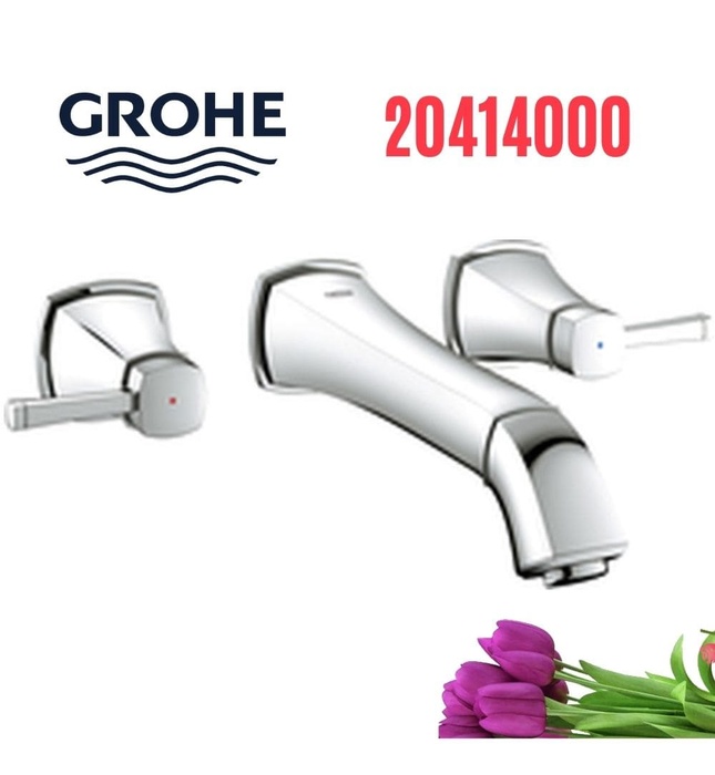Vòi chậu rửa mặt gắn tường 3 chân Grohe 20414000